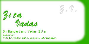 zita vadas business card